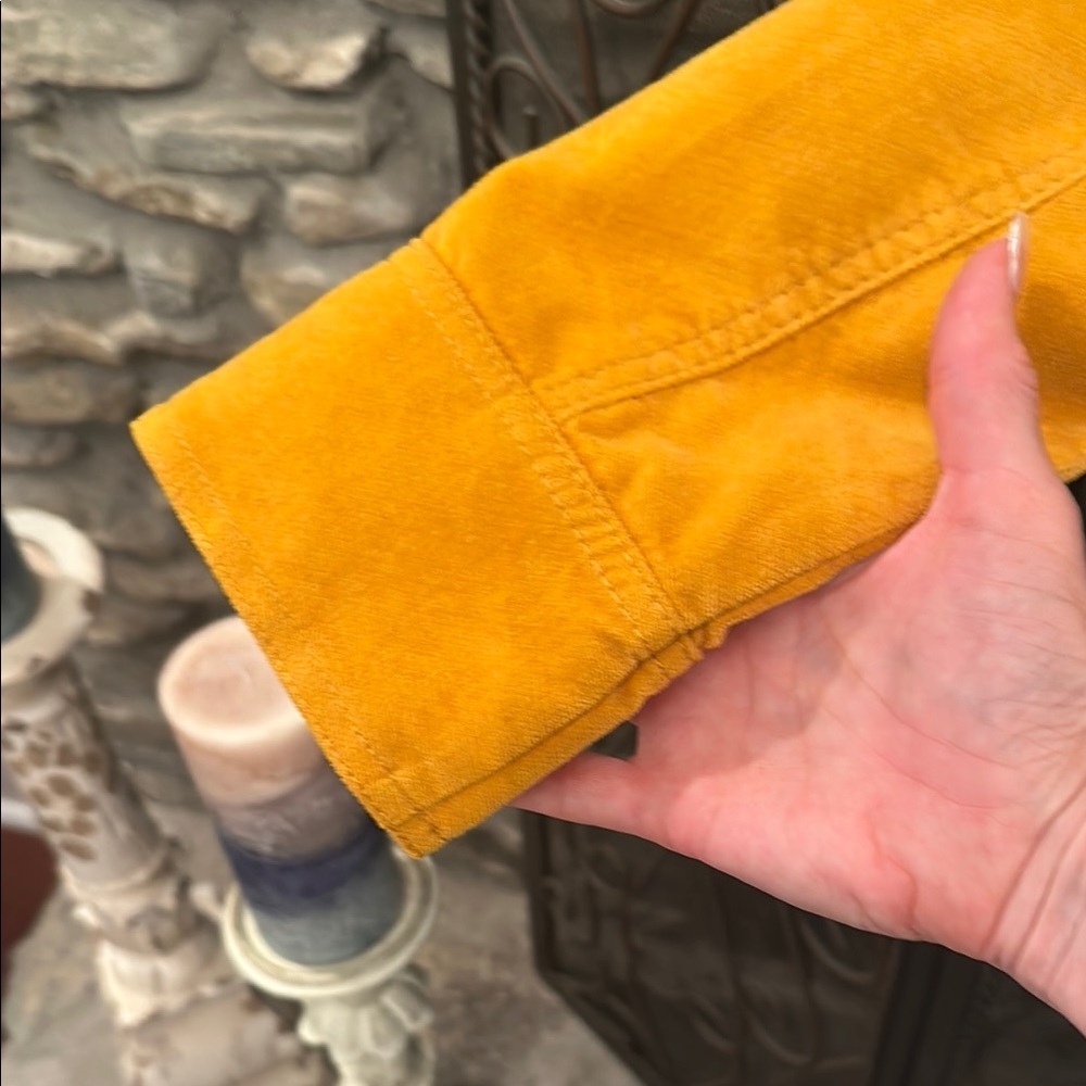 Mossimo Supply Co Yellow Corduroy Peacoat with Wide Lapel - Picture 6 of 10